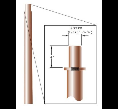 poles round tapered