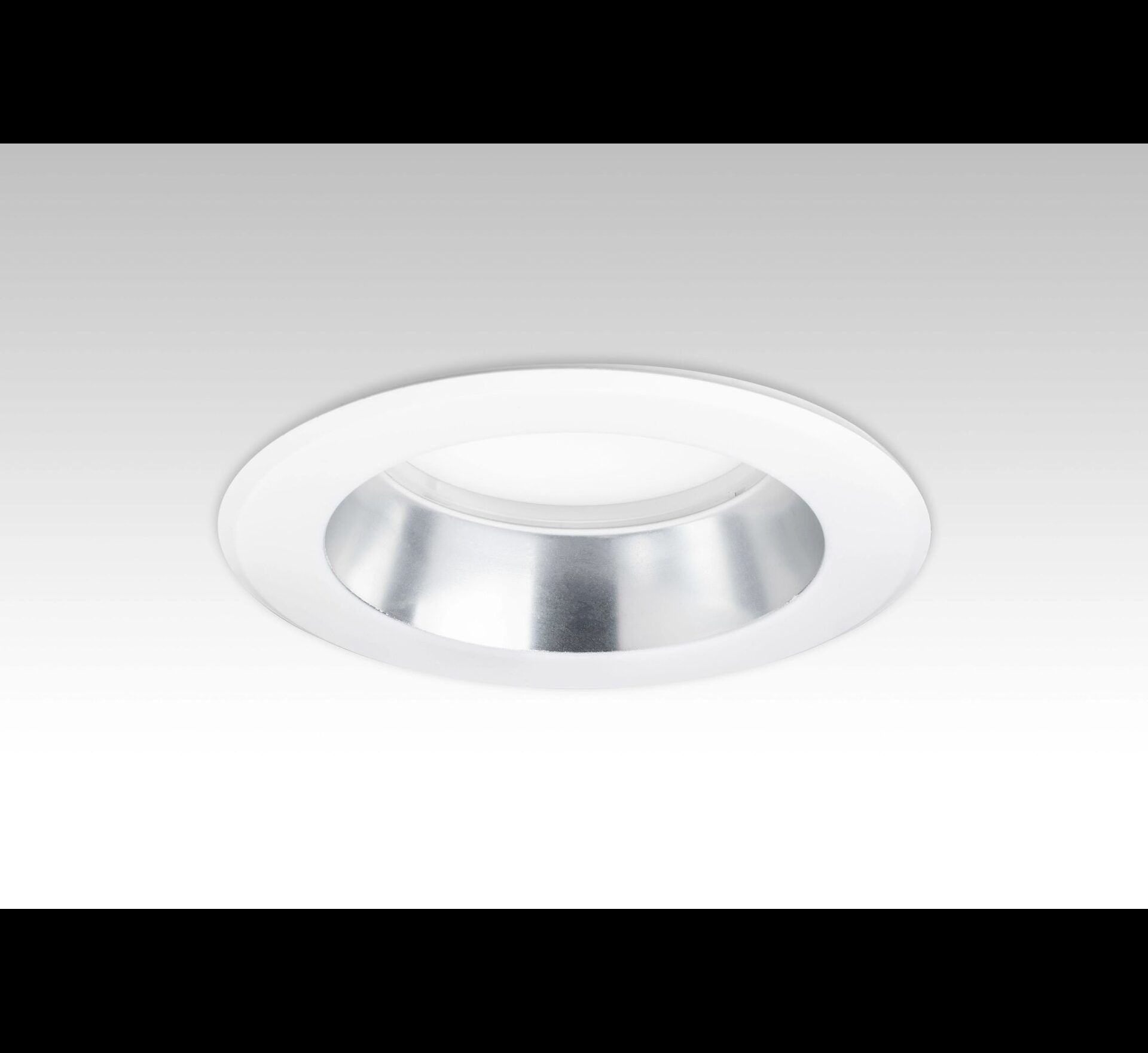 Diffuse Anodized Reflector w/White Flange for use with 6" LR6X Downlights.