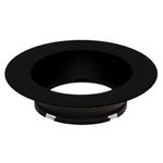 Flat black diffuse finish reflector w/extended black flange