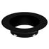 Flat black diffuse finish reflector w/extended black flange